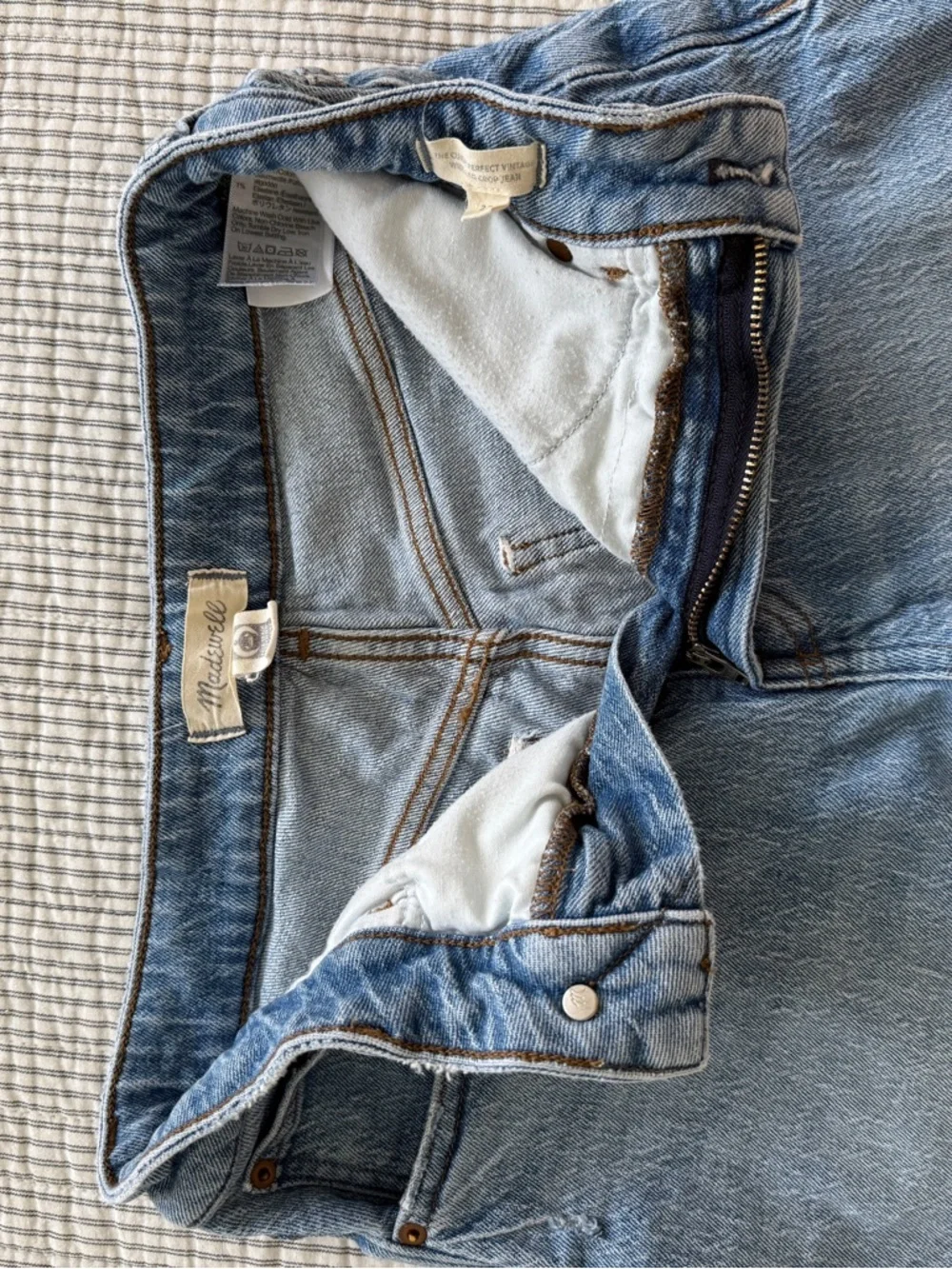 Madewell Curvy Perfect Vintage Wide-Leg Crop Jean Hallstead Wash - Picture 12 of 13